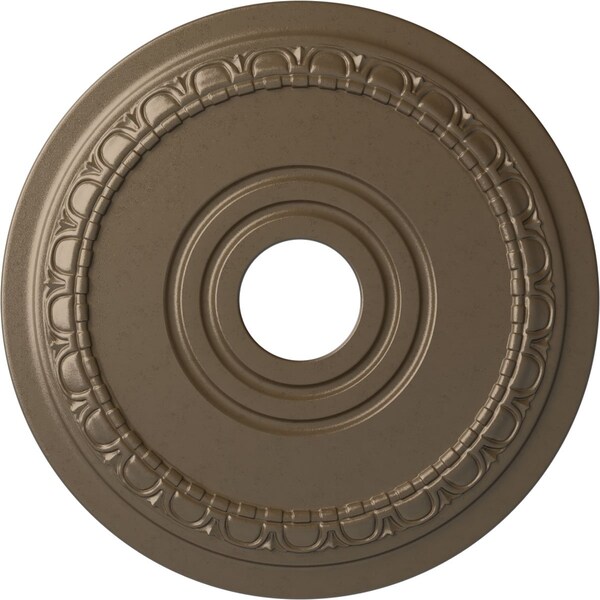 Ekena Millwork Munich Ceiling Medallion (Fits Canopies up to 5 5/8"), 17 1/2"OD x 3 5/8"ID x 1"P, Warm Silver CM17MUWSS - main